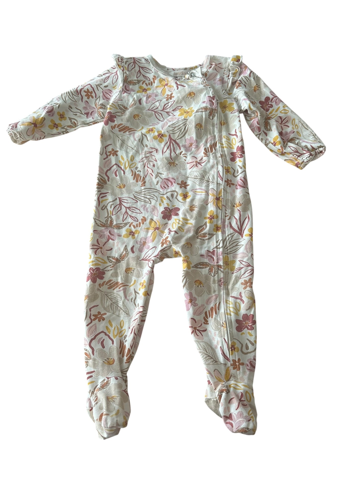 Fox and Finch Floral Zip Suit - Size 6-12 Months