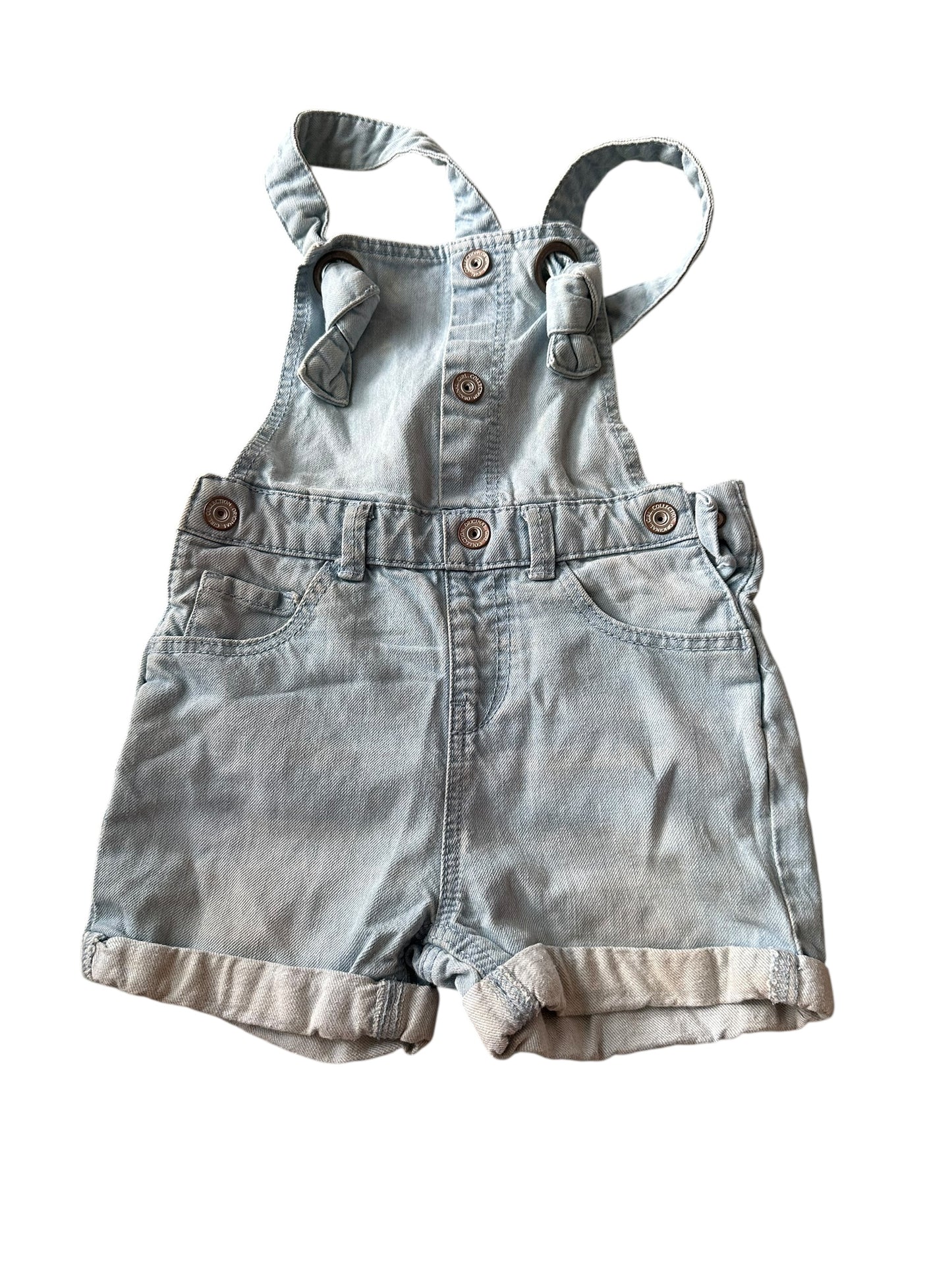 Denim Shortalls - Size 2-3