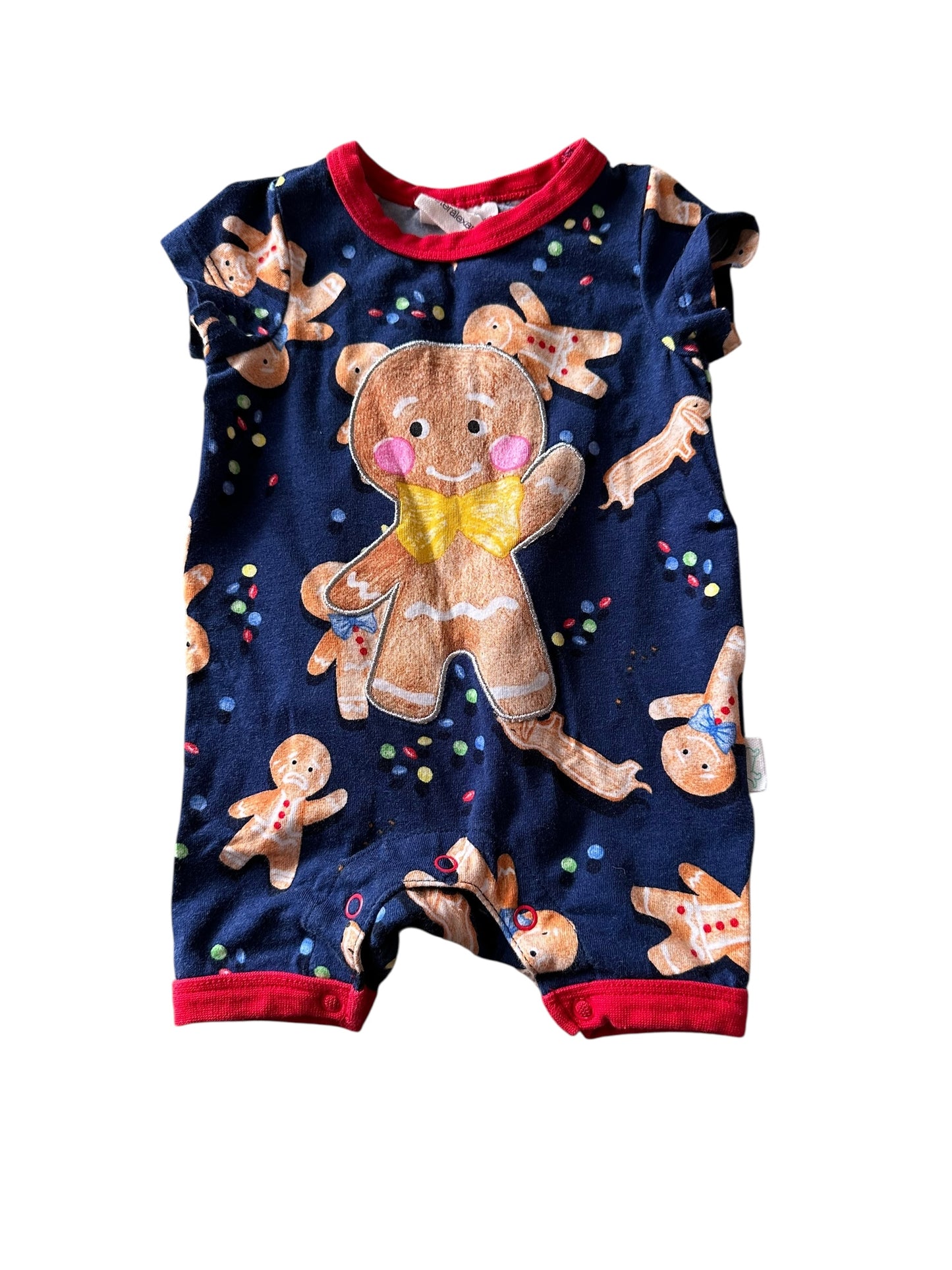 Peter Alexander Gingerbread Romper - Size Newborn