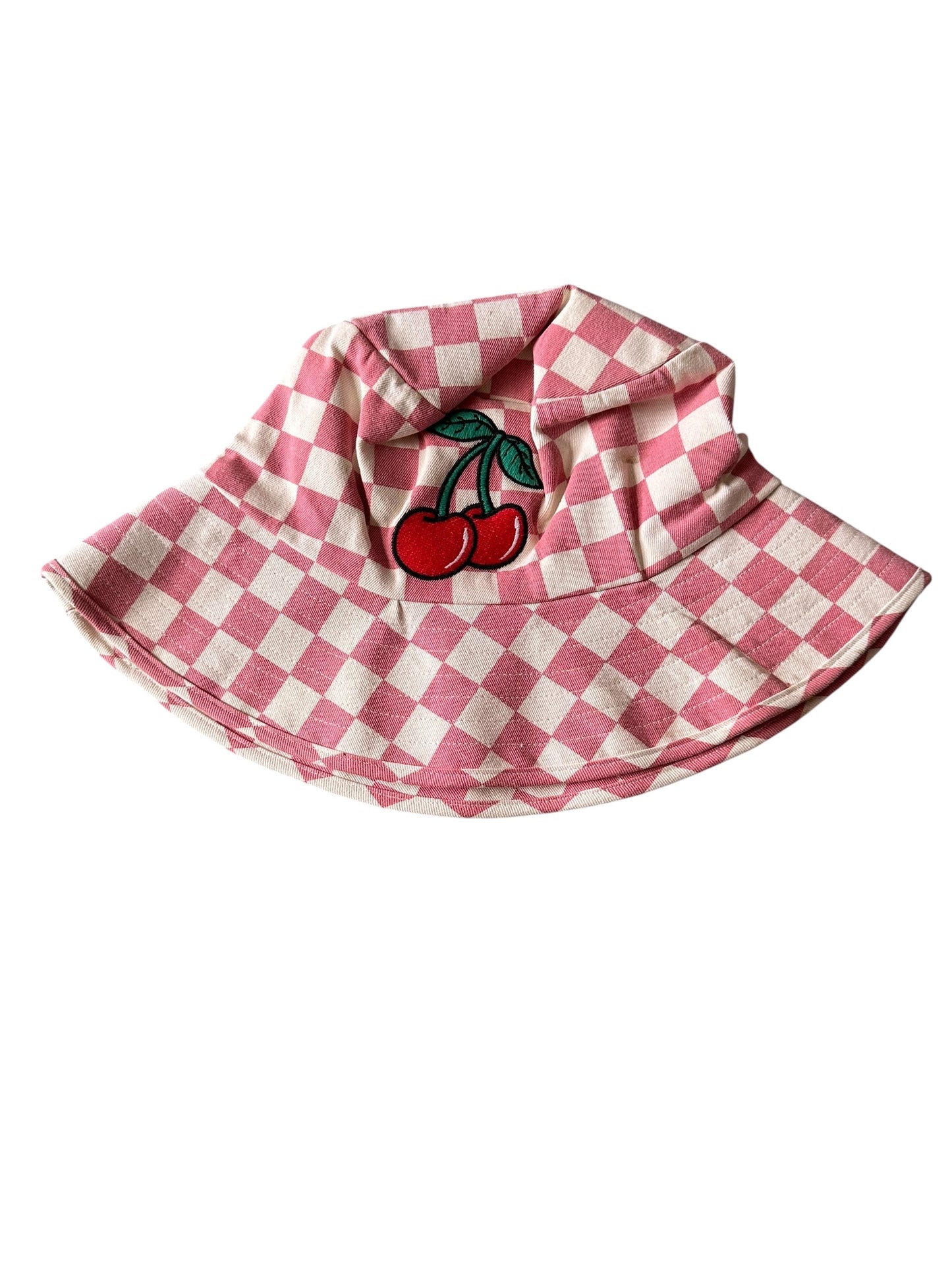 Rock Your Kid Pink Checkered Hat - Size Large (8-14Y)