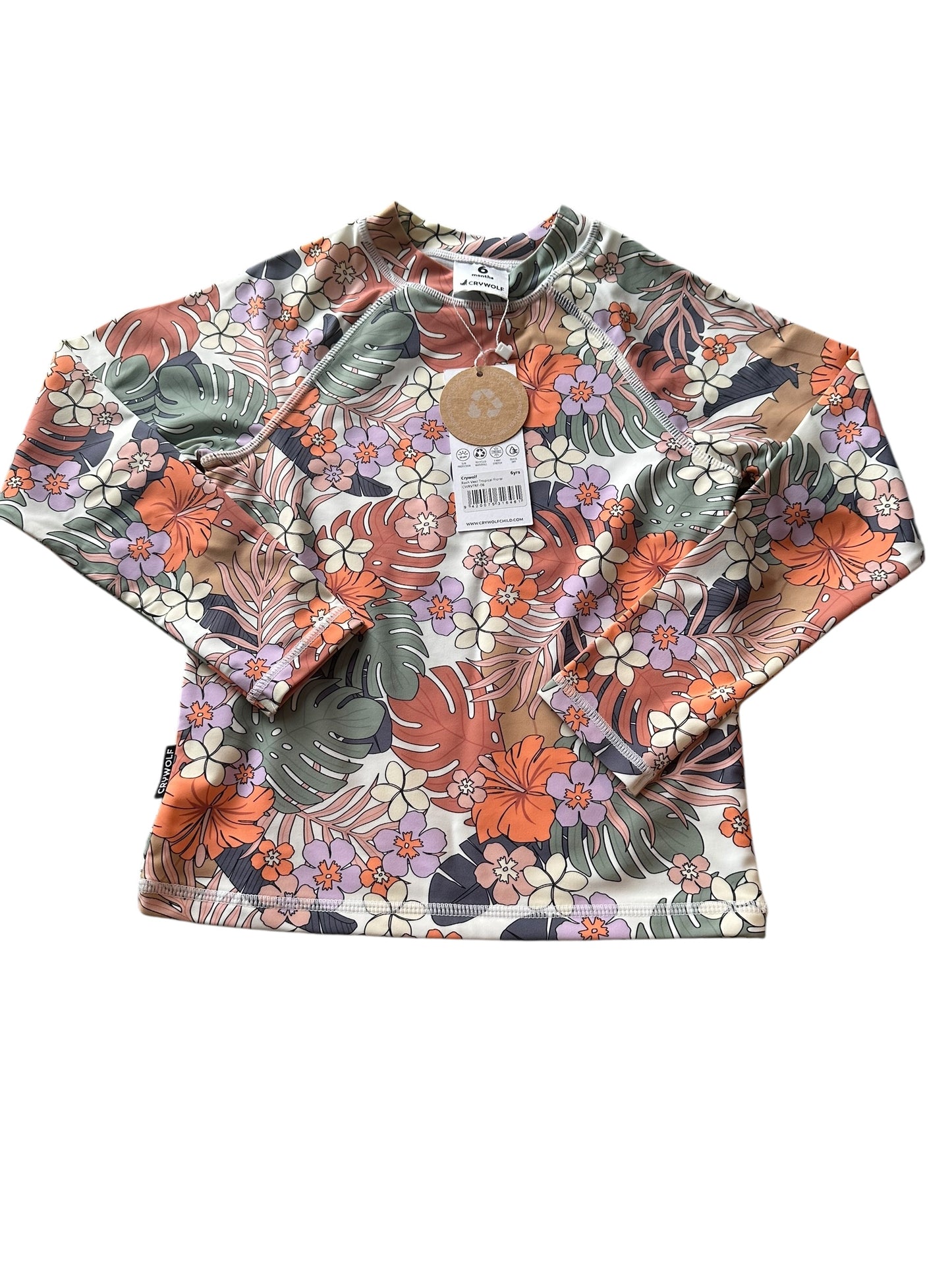 Crywolf Monstera Rash Top - Size 6 NEW