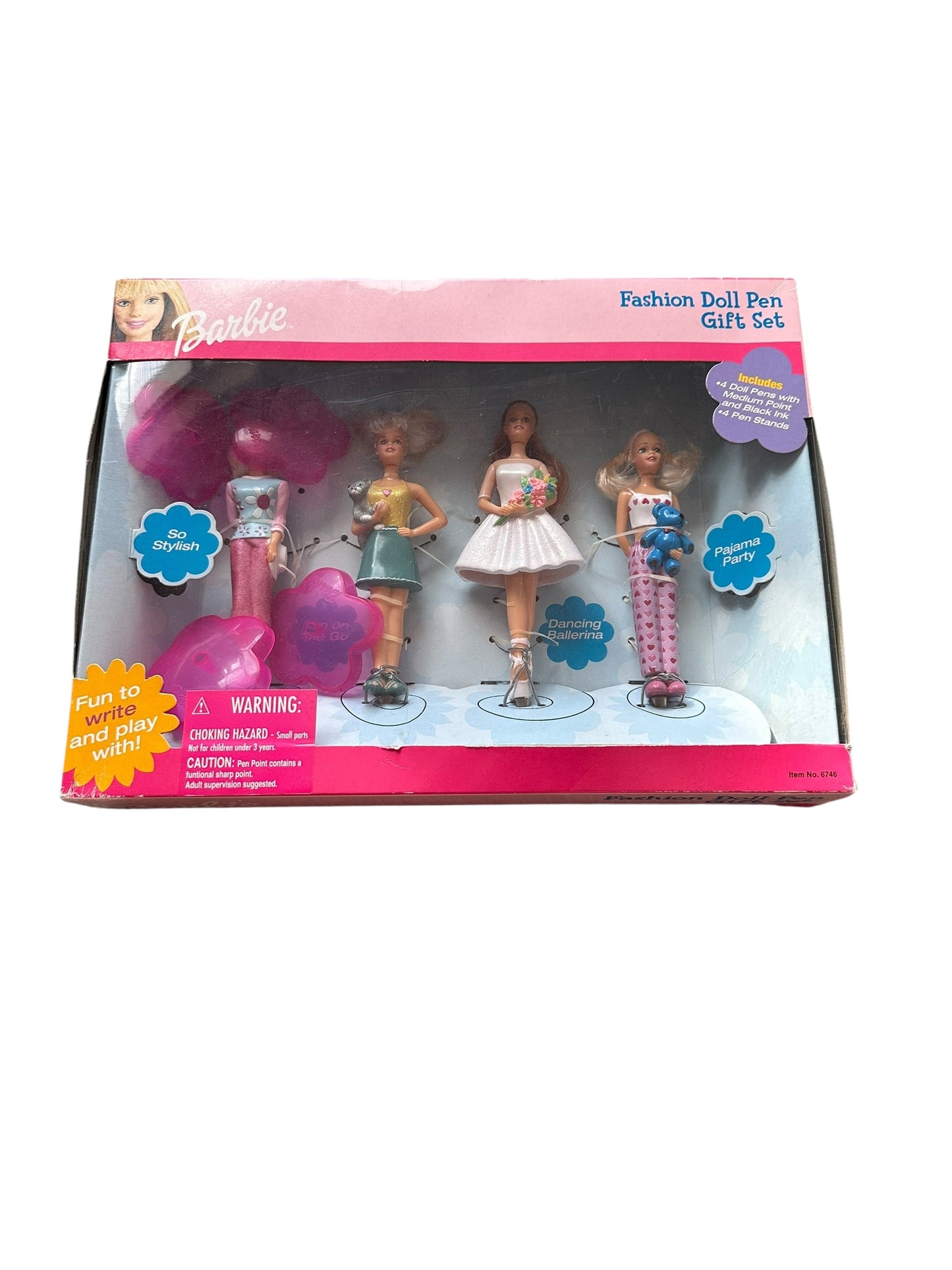 Vintage Barbie Fashion Doll Pen Gift Set (2001) - NEW