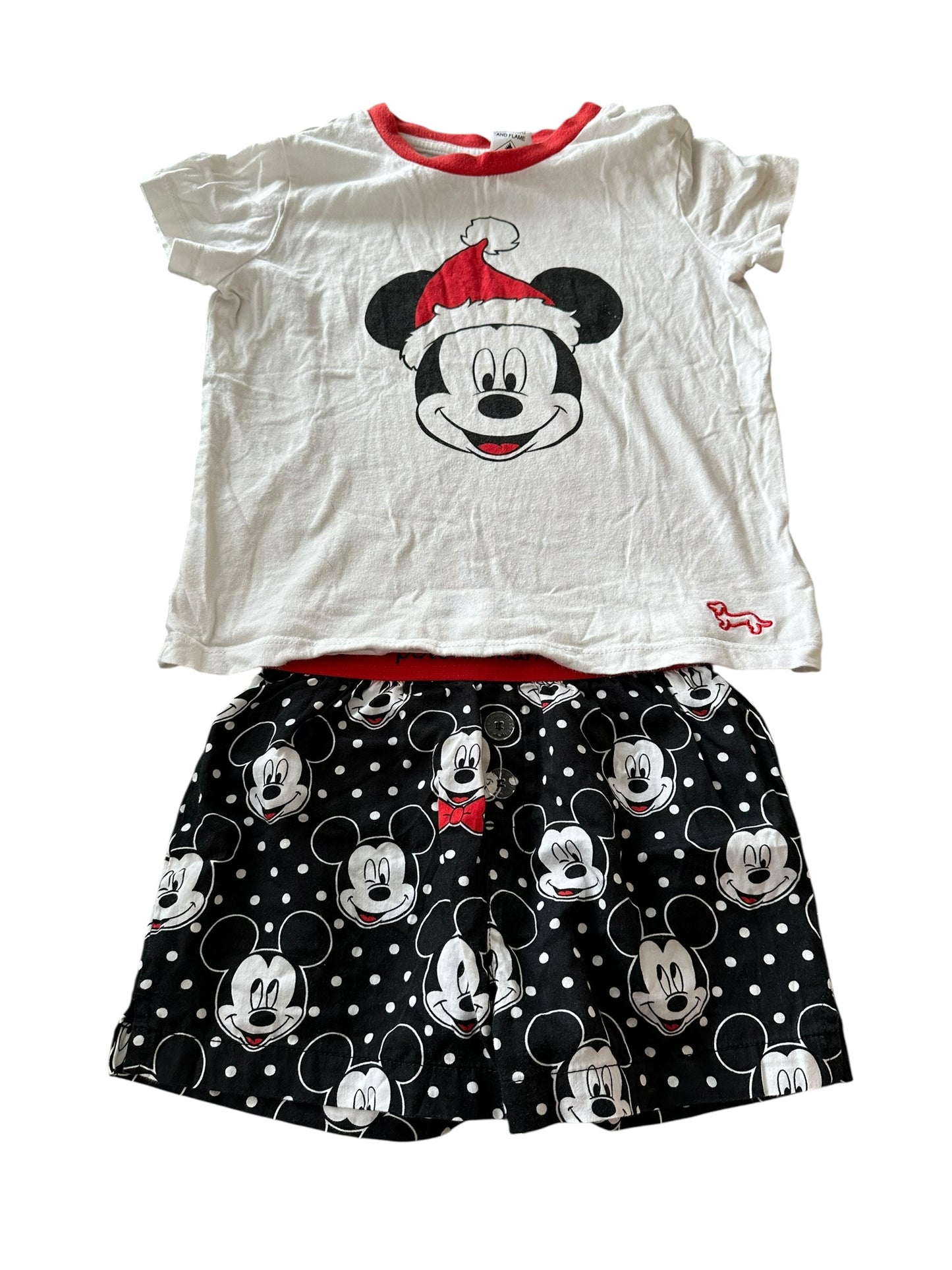 Peter Alexander Mickey Mouse Christmas Pj Set - Size 4