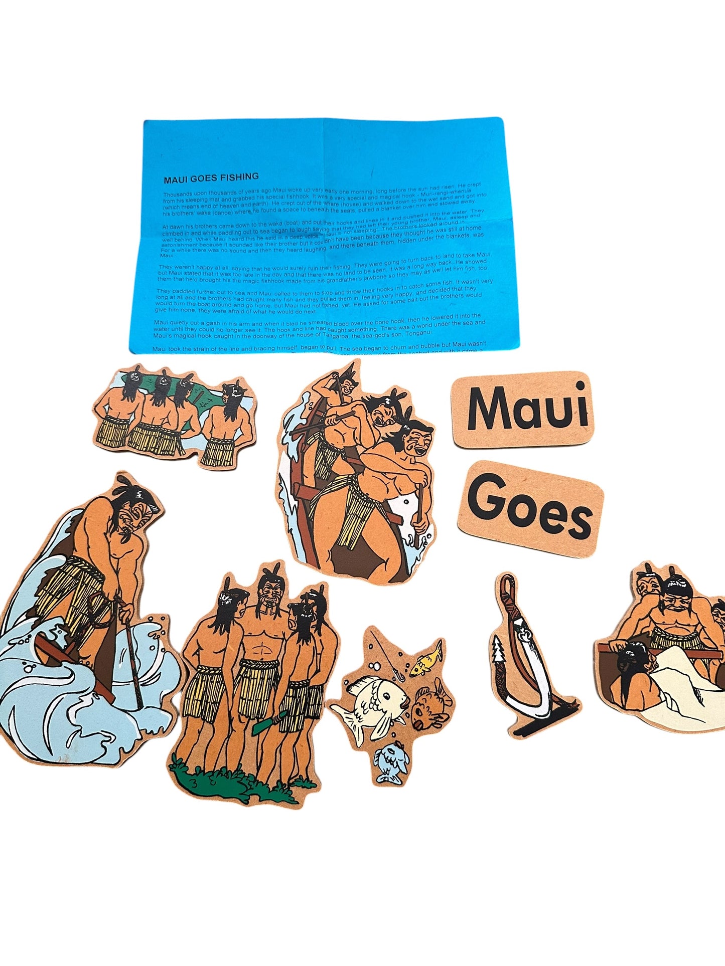 Maui Goes Fishing Wooden Magnet Story Set