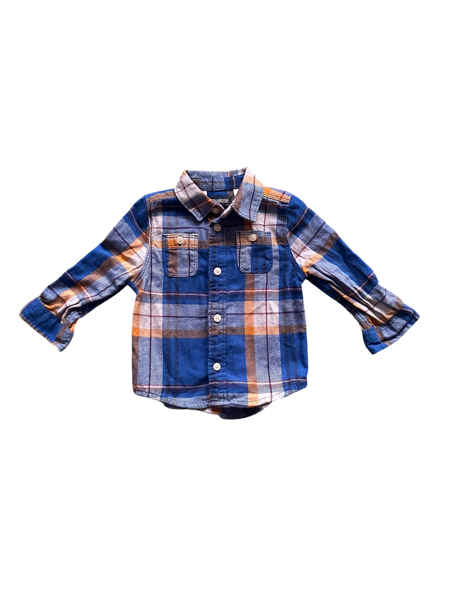 Oshkosh Plaid Shirt - Size 12-18 Months
