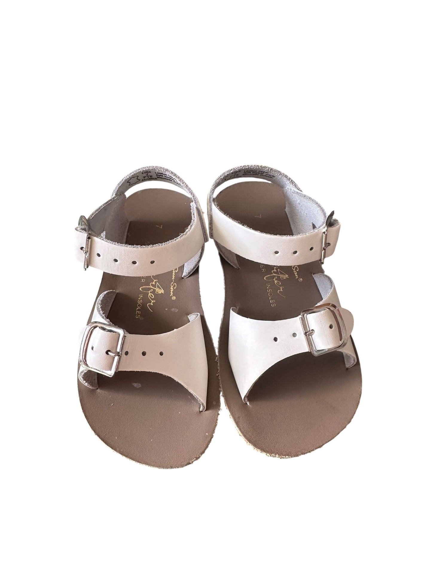Saltwater Sandals White - Size 7