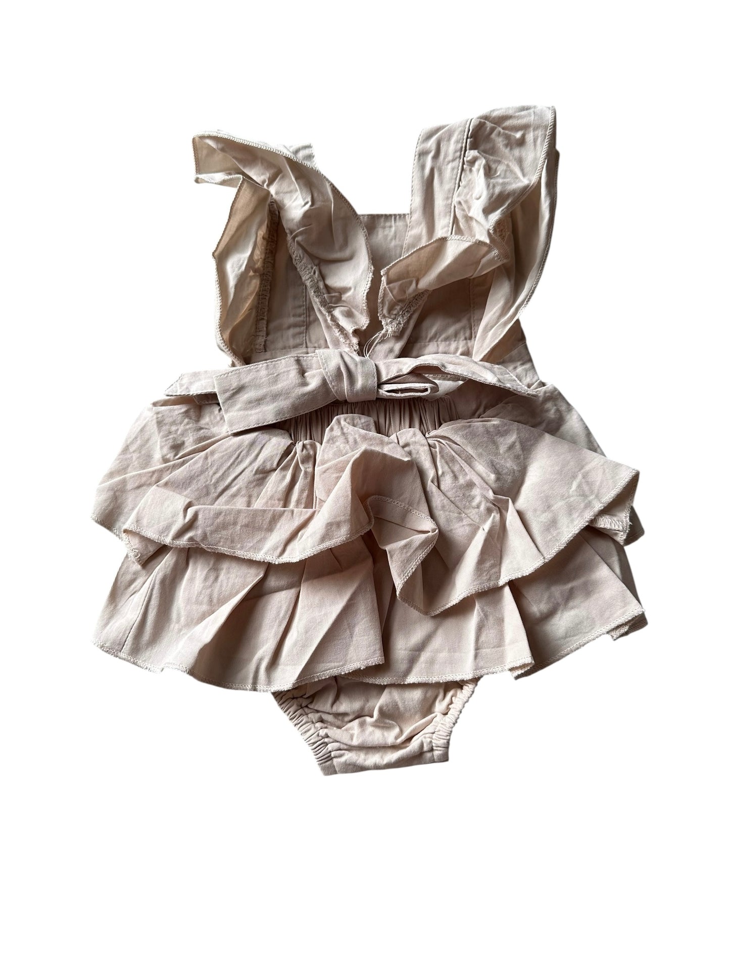 Bencer & Hazelnut Christmas Bow Romper - Size 6-12 Months