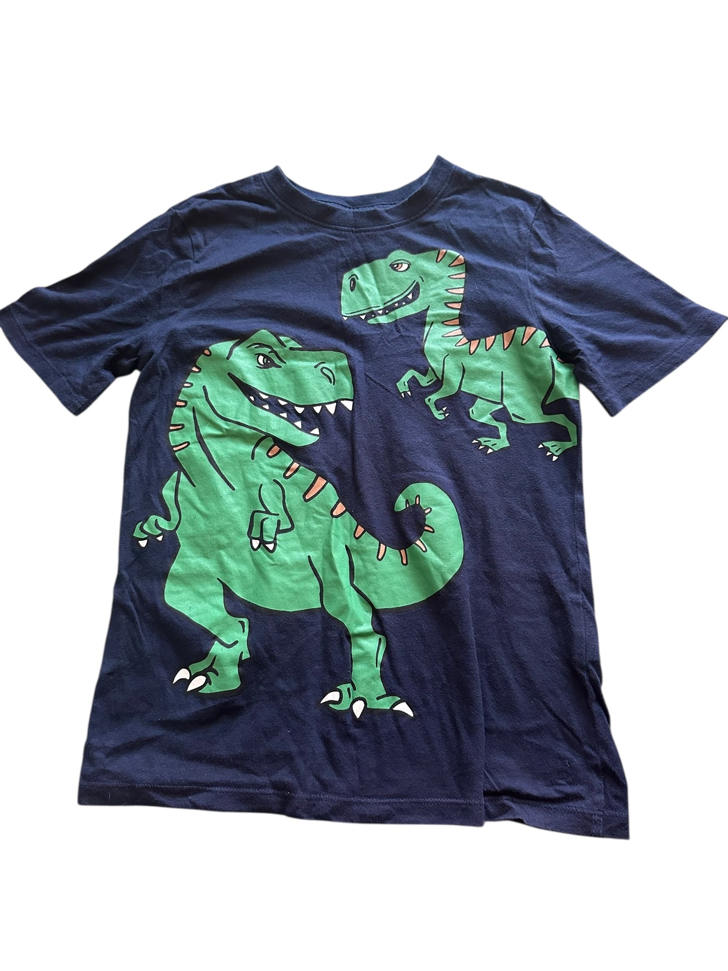 H&M Navy Dino Tee - Size 7-8