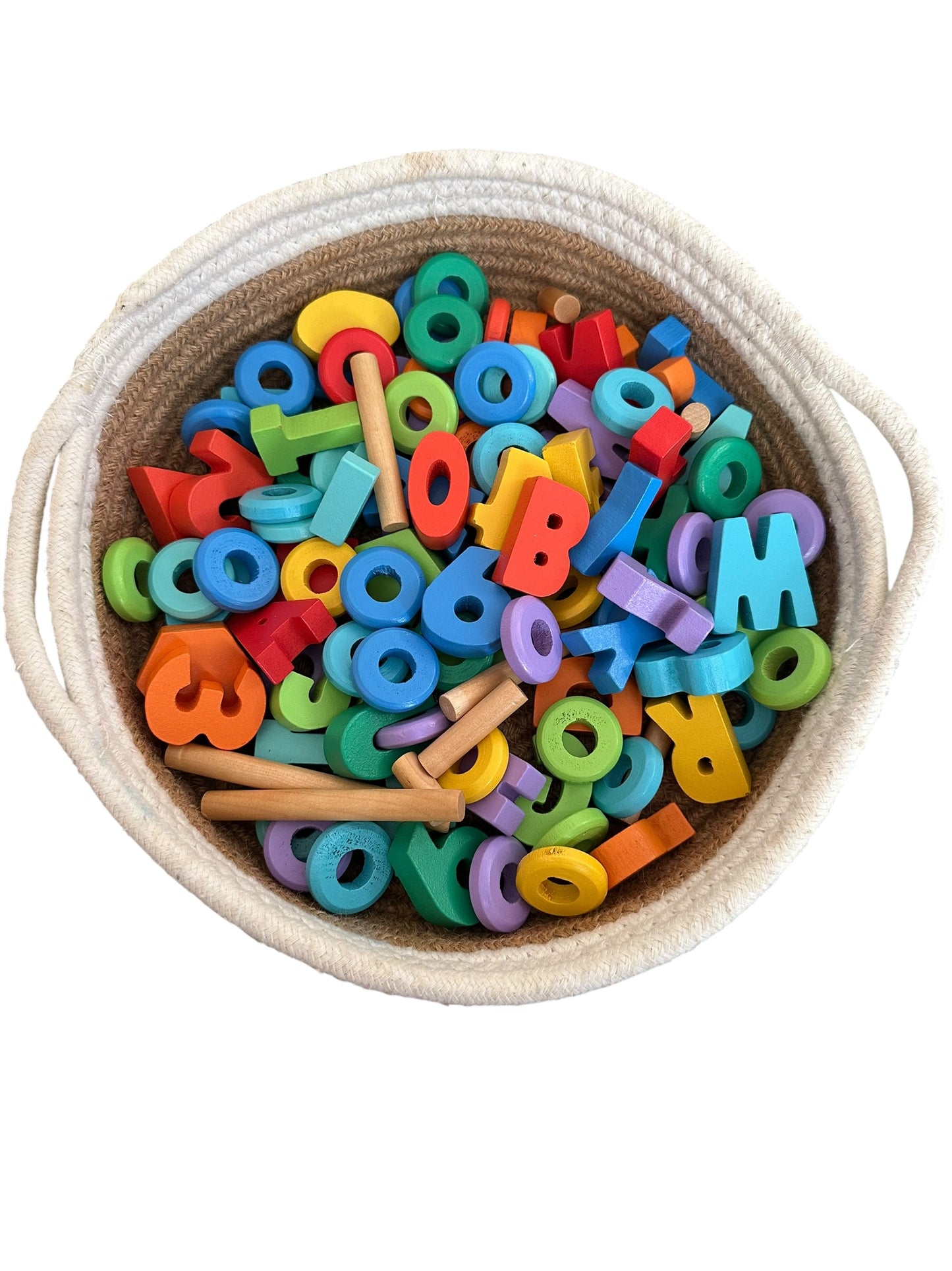 Bulk Wooden Letters and Lacing Set
