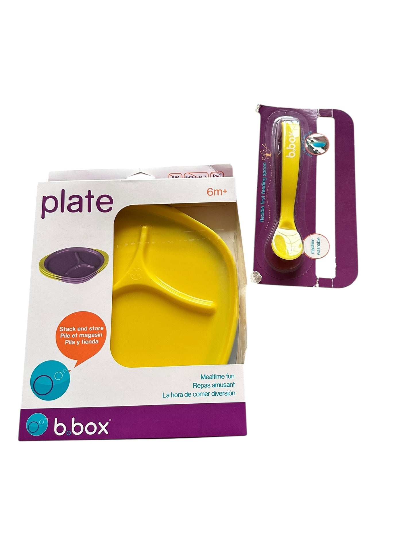 B.box Plate + Spoon Set - NEW