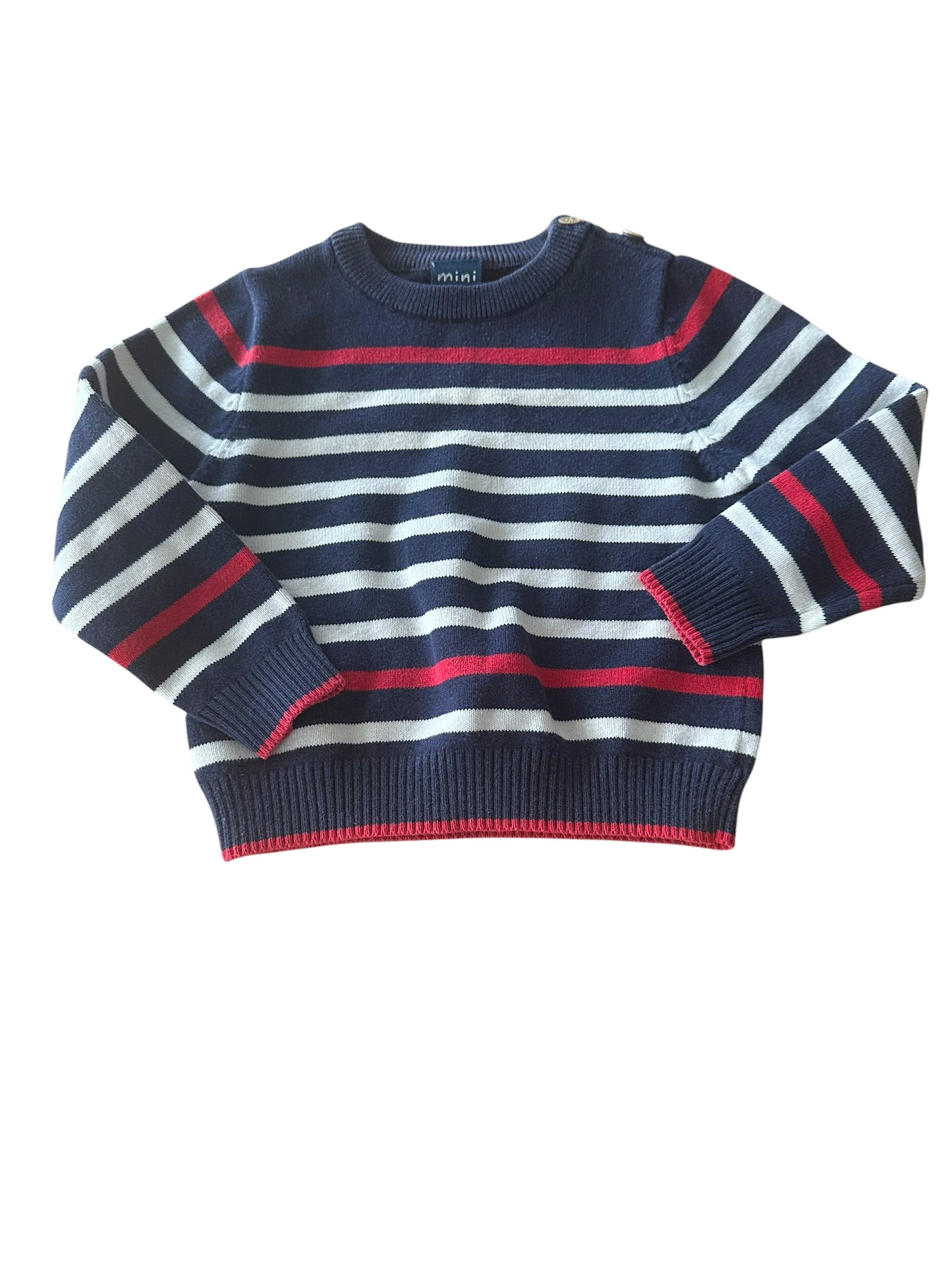 Navy Striped Jumper - Size 1