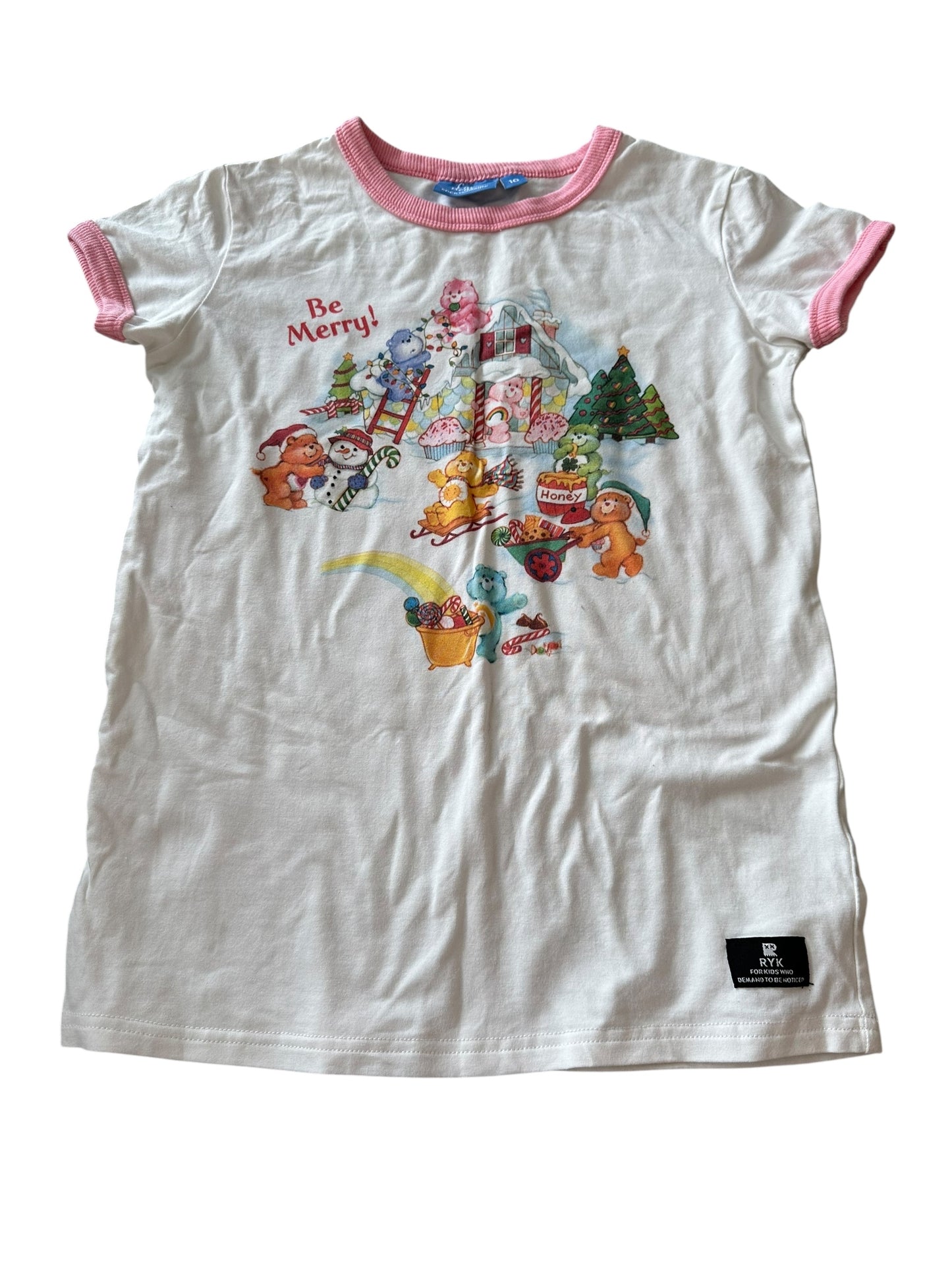 Rock Your Kid Carebear Christmas Tee - Size 10