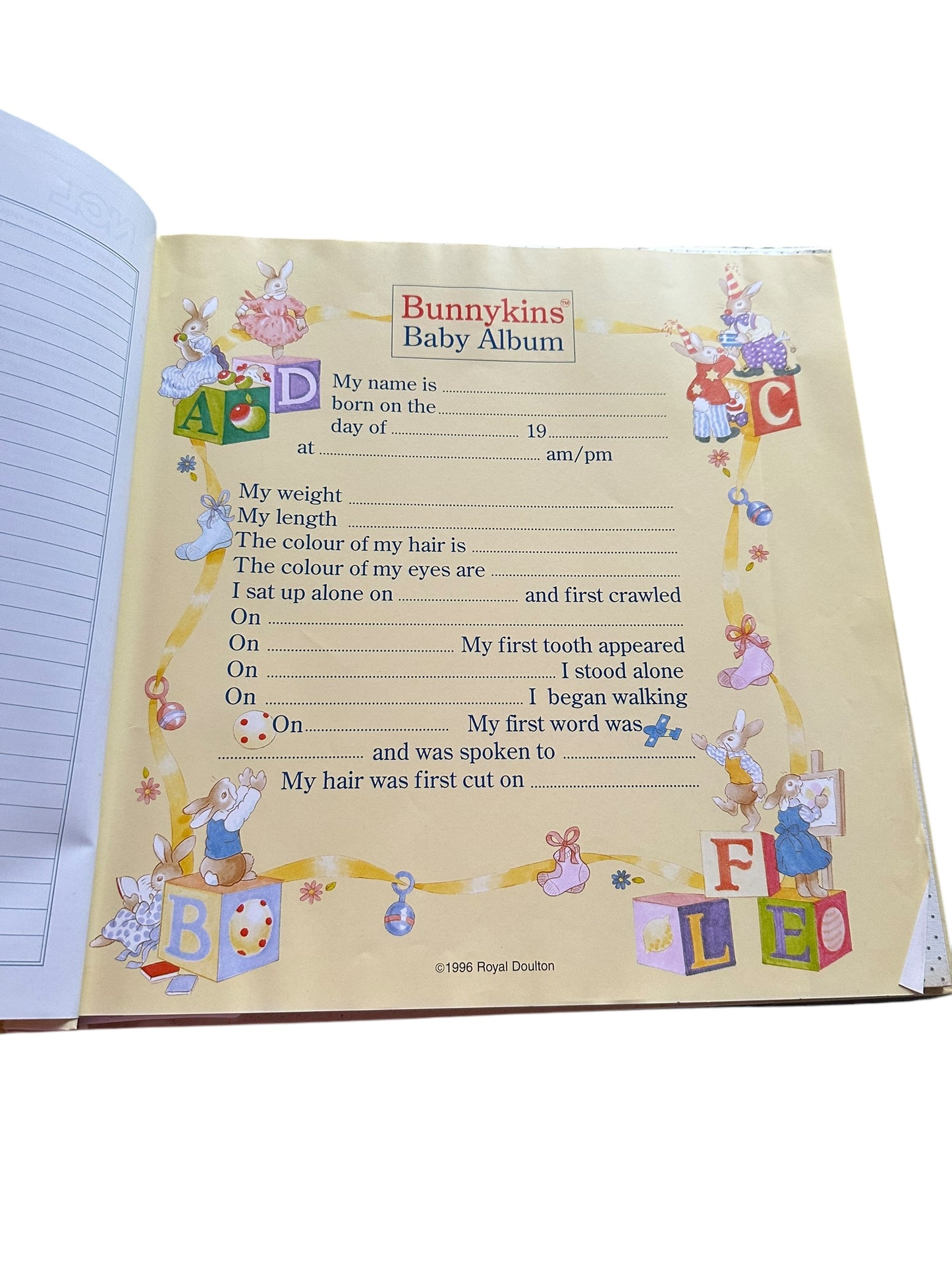 Bunnykins Baby Photo Album - 1996