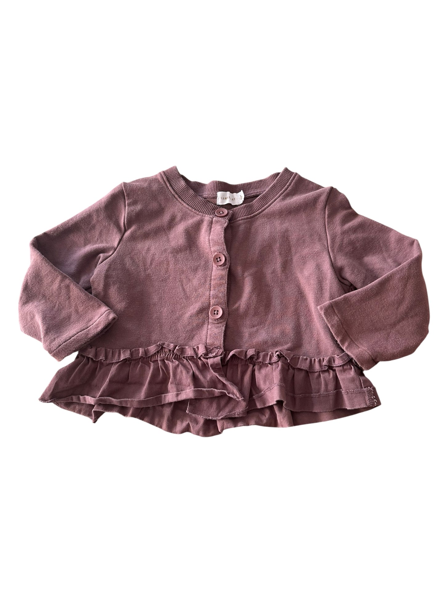 Jamie Kay Ruffle Cropped Cardigan - Size 2
