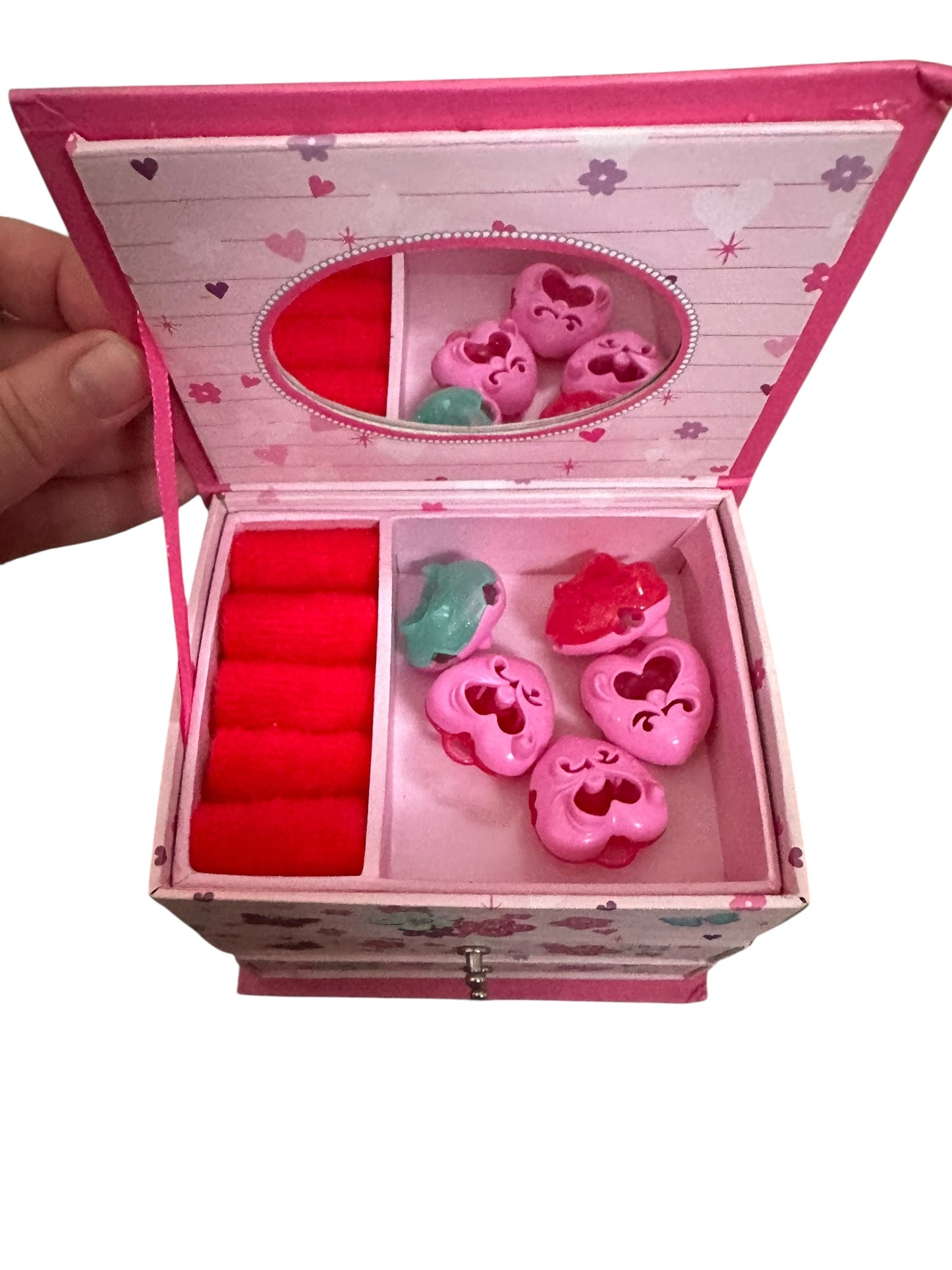 Pink Box with Hair Accessories
