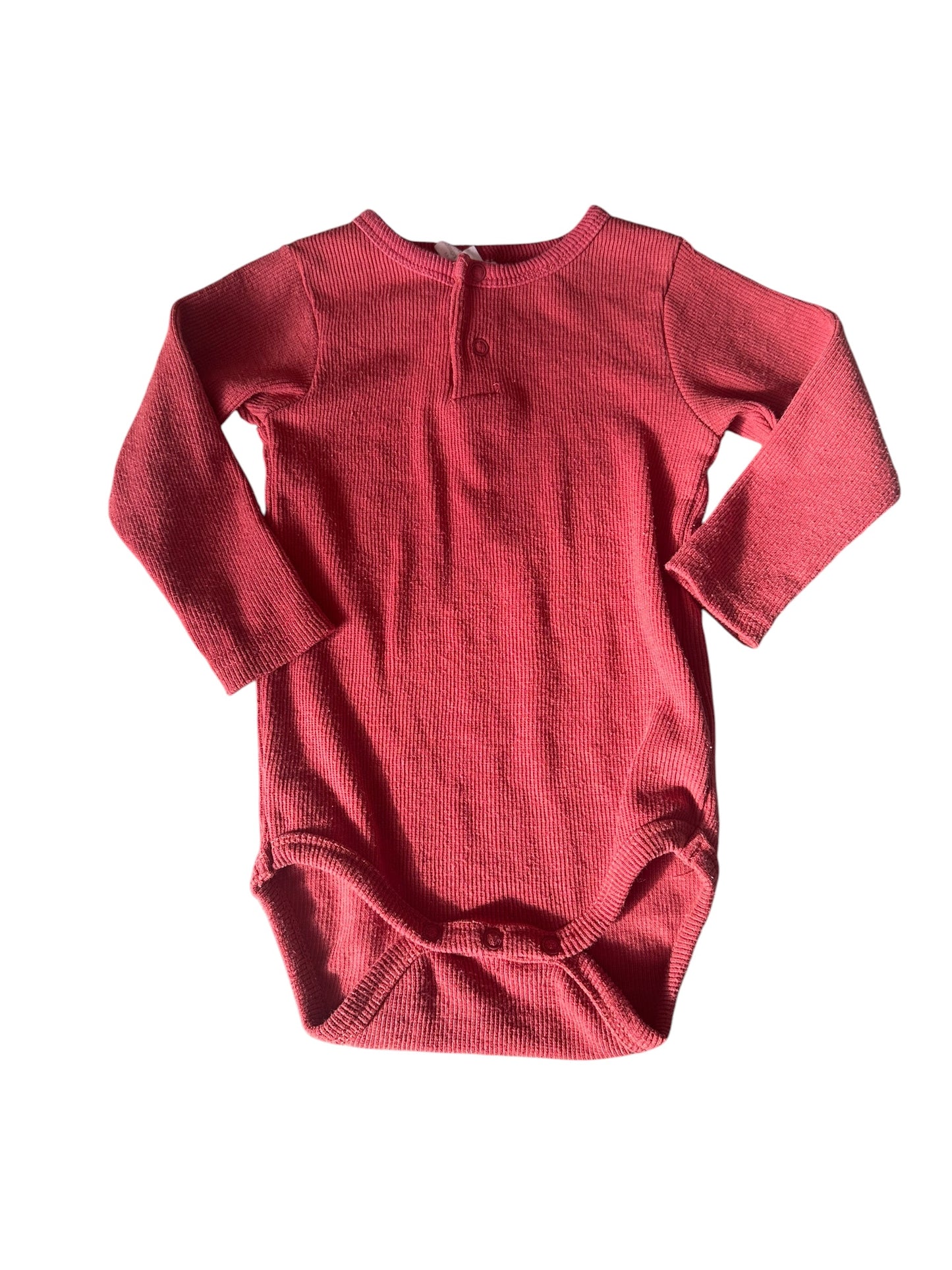 Milky Ribbed Onesie - Size 6-12 Months