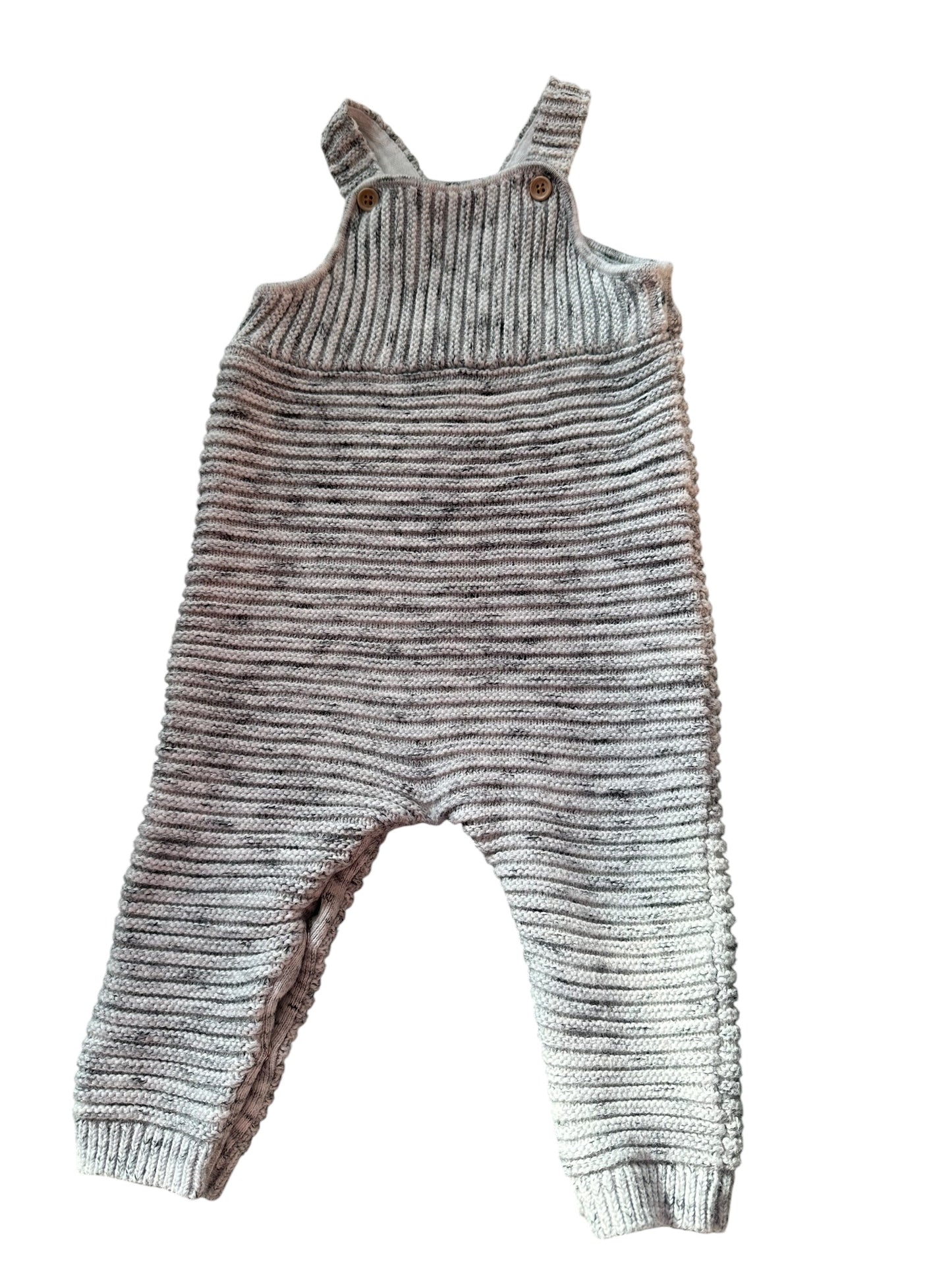 Fox and Finch Knit Overalls - Size 6-12 Months
