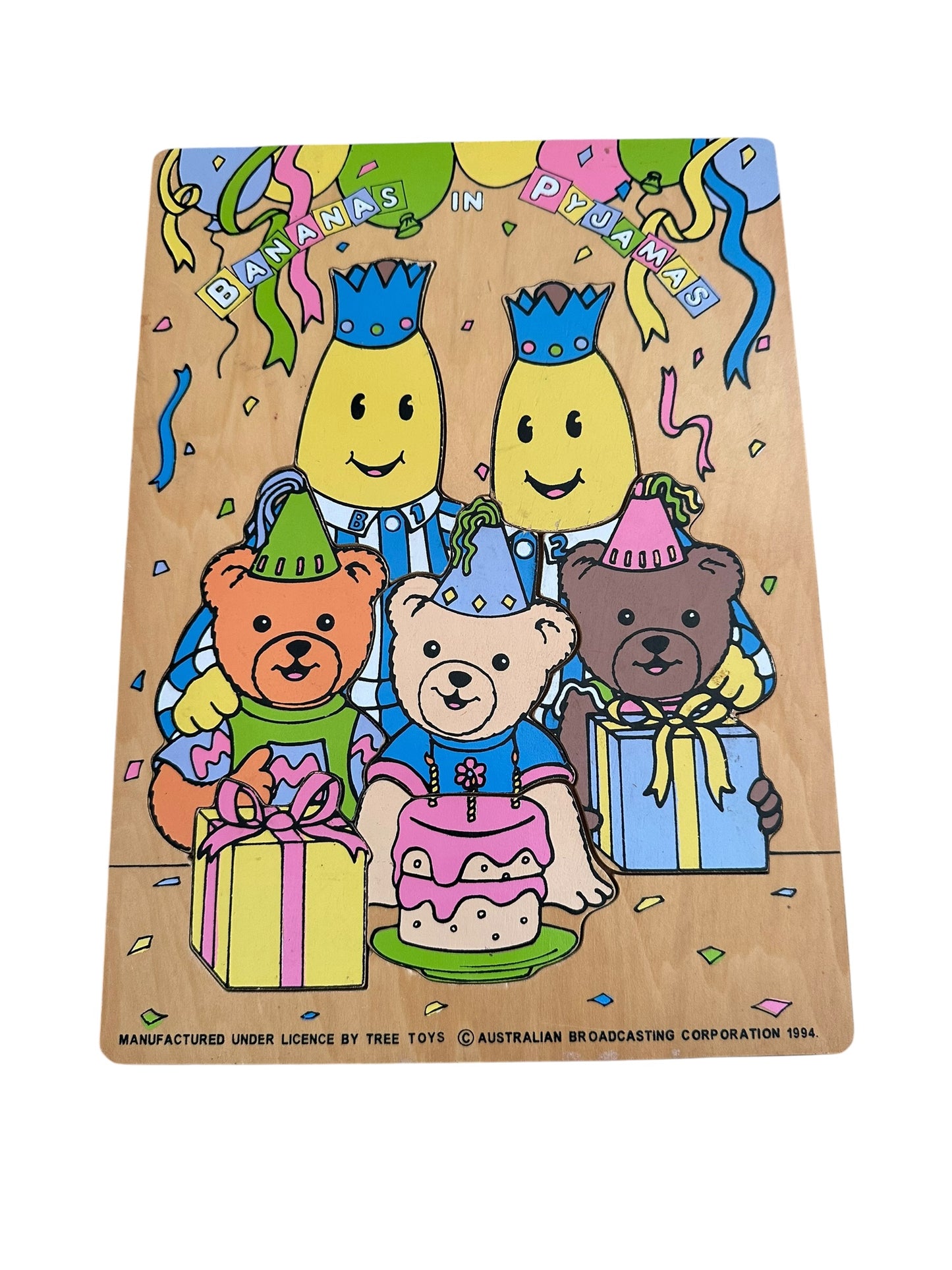 Vintage Bananas in Pyjamas Party Puzzle