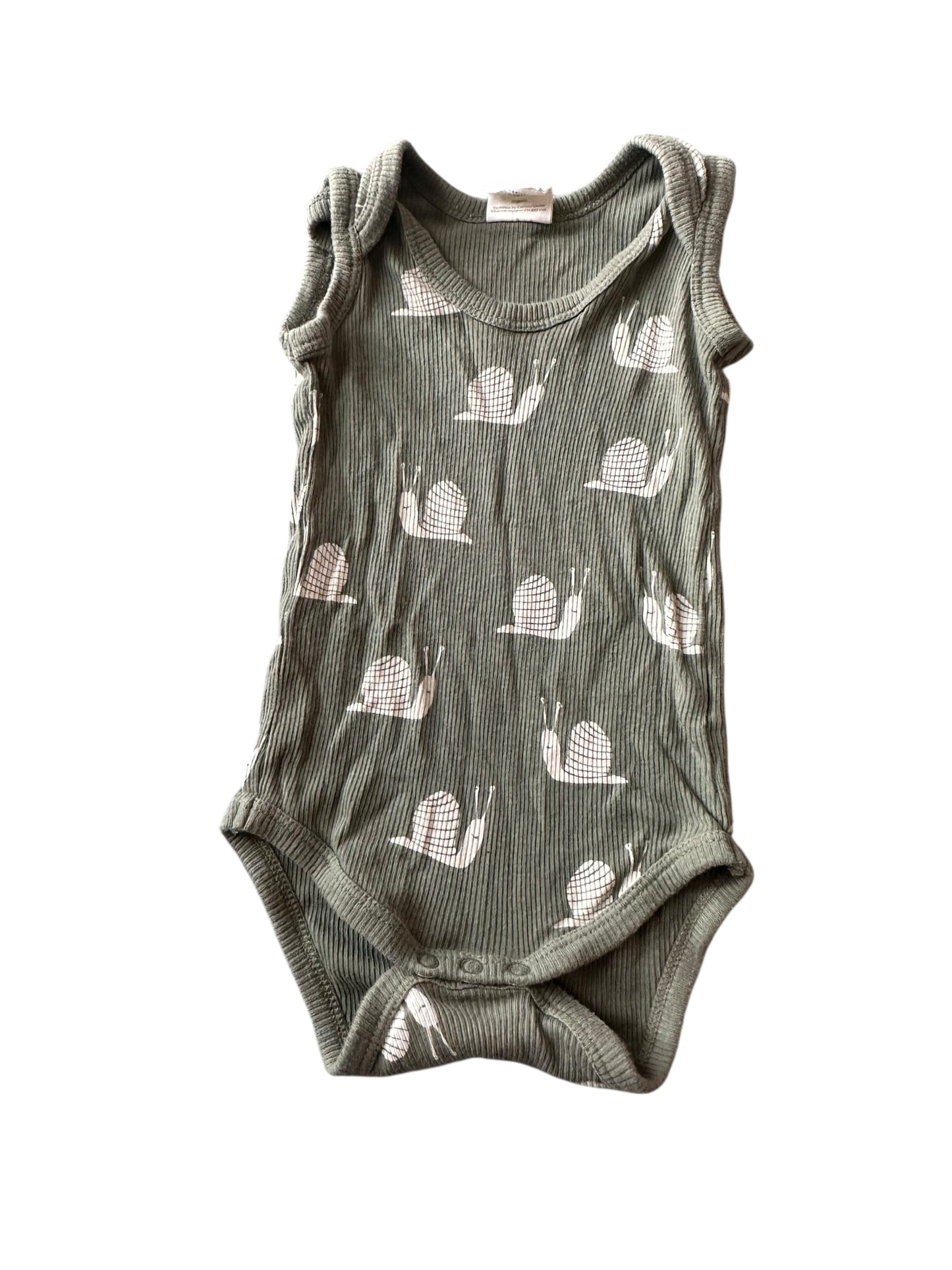 Nature Baby Snail Singlet Onesie - Size 0-3 Months