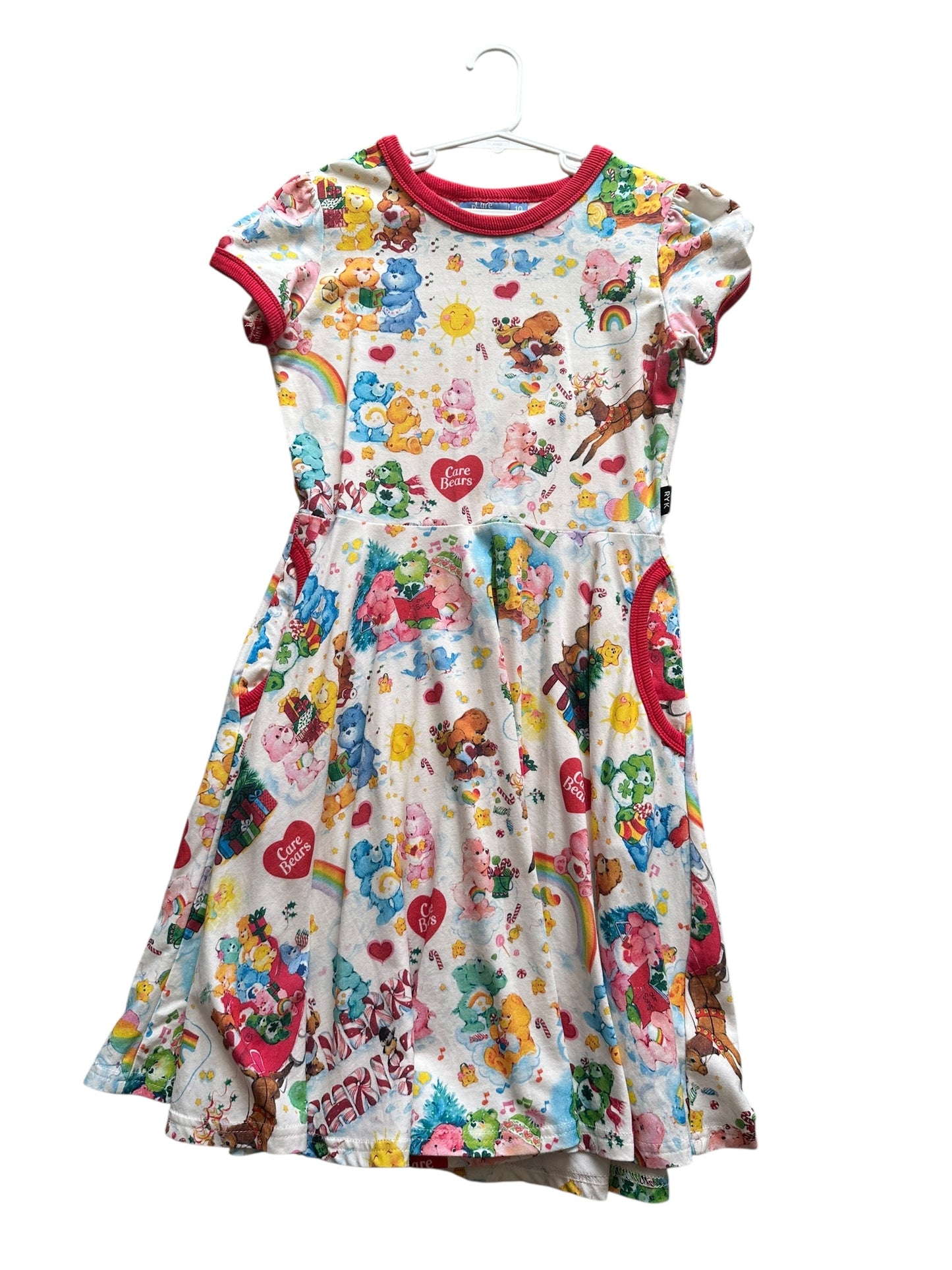 Rock Your Kid Care Bear Christmas Dress - Size 10