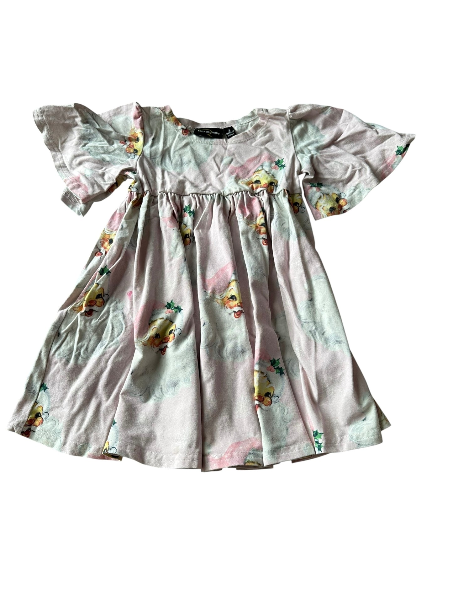 Rock Your Kid Santa Dress - Size 2