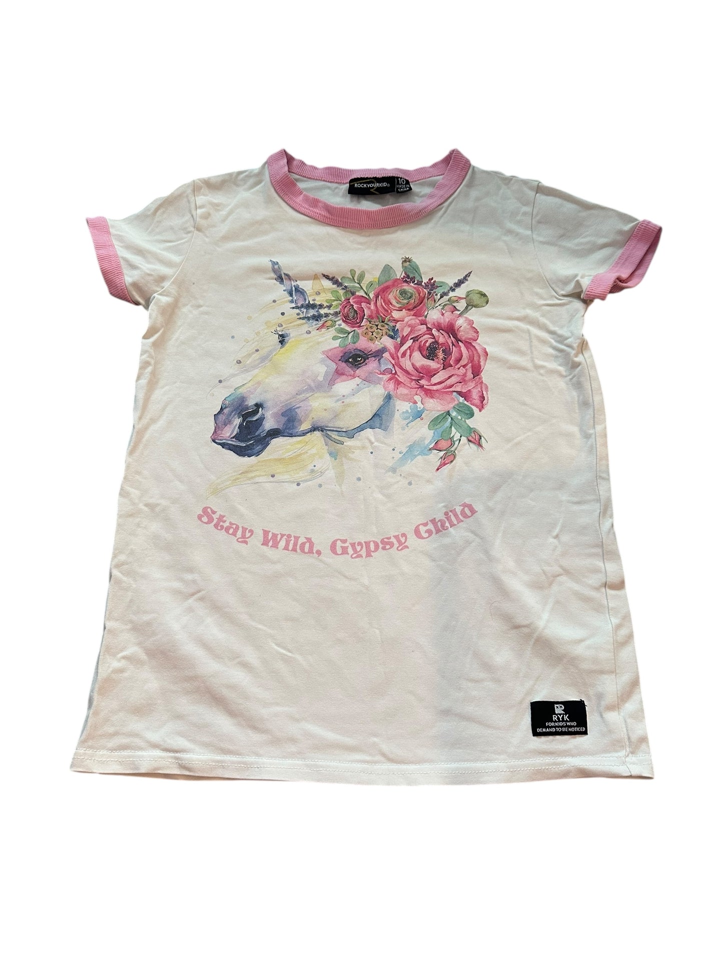 Rock Your Kid Unicorn Tee - Size 10