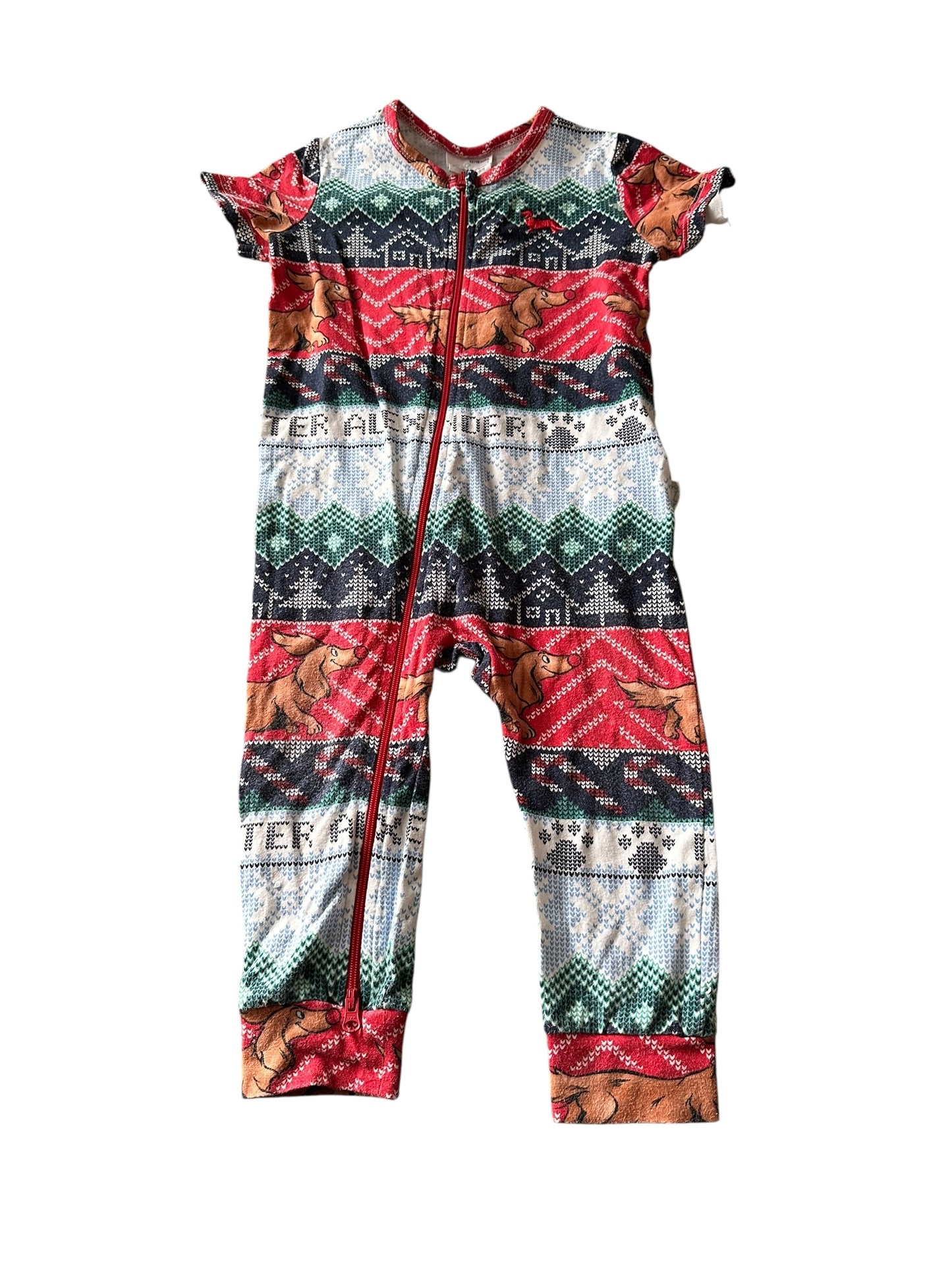 Peter Alexander Christmas Dog Onesie - Size 1