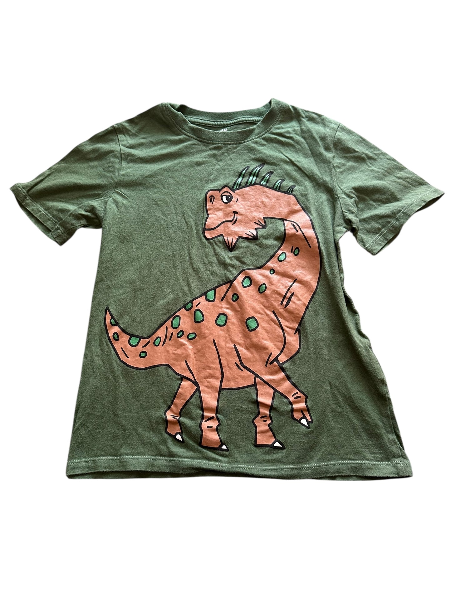 H&M Green Dino Tee - Size 7-8