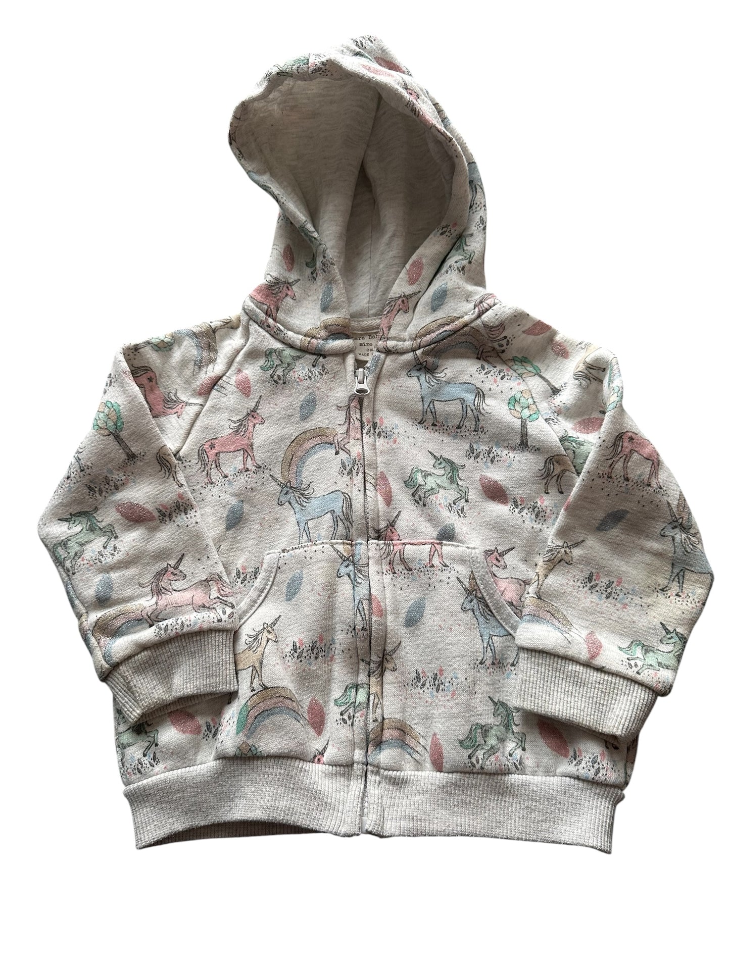 Zara Unicorn Hoodie - Size 9-12 Months