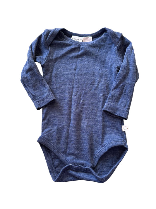 Navy Merino Onesie - Size 3-6 Months