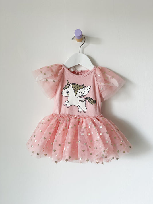 Huxbaby Unicorn Tutu Dress - Size 0-3 Months