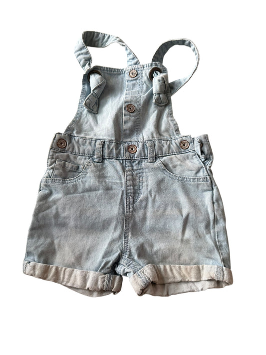 Denim Shortalls - Size 2-3