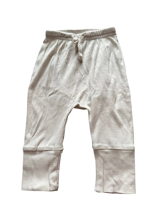 Nature Baby White Drawstring Pants - Size 0-3 Months