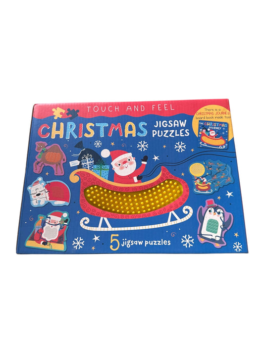 Touch & Feel Christmas Jigsaw & Book - NEW