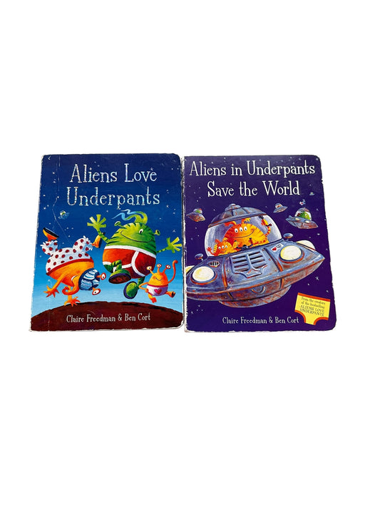 Aliens love Underpants & Save The World - Board Book Bundle