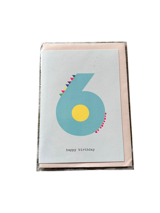 Sprout and Sparrow 6 Birthday Card