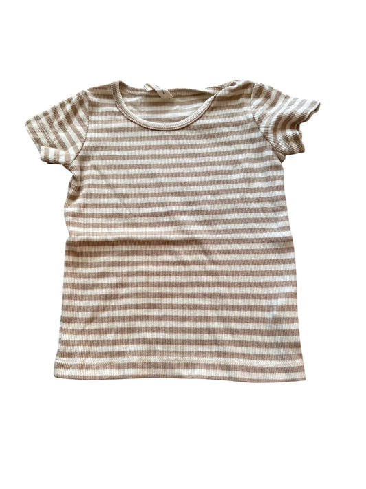 Quincey Mae Beige Striped Tee - Size 18-24 Months