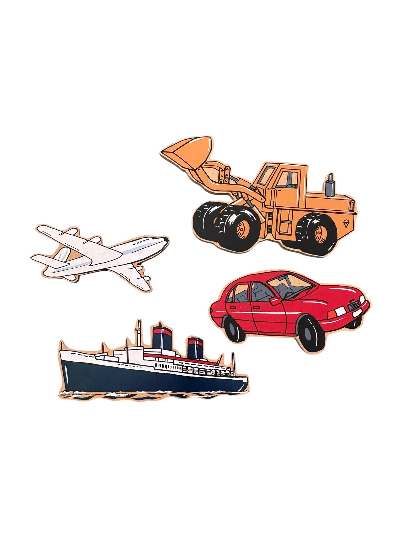 Wooden Magnet Veichles