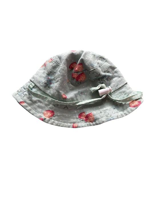 Floral Bucket Hat + Strap - Size 0-6 Months