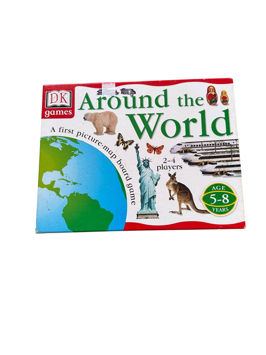 Around the World Picture Map Board Game