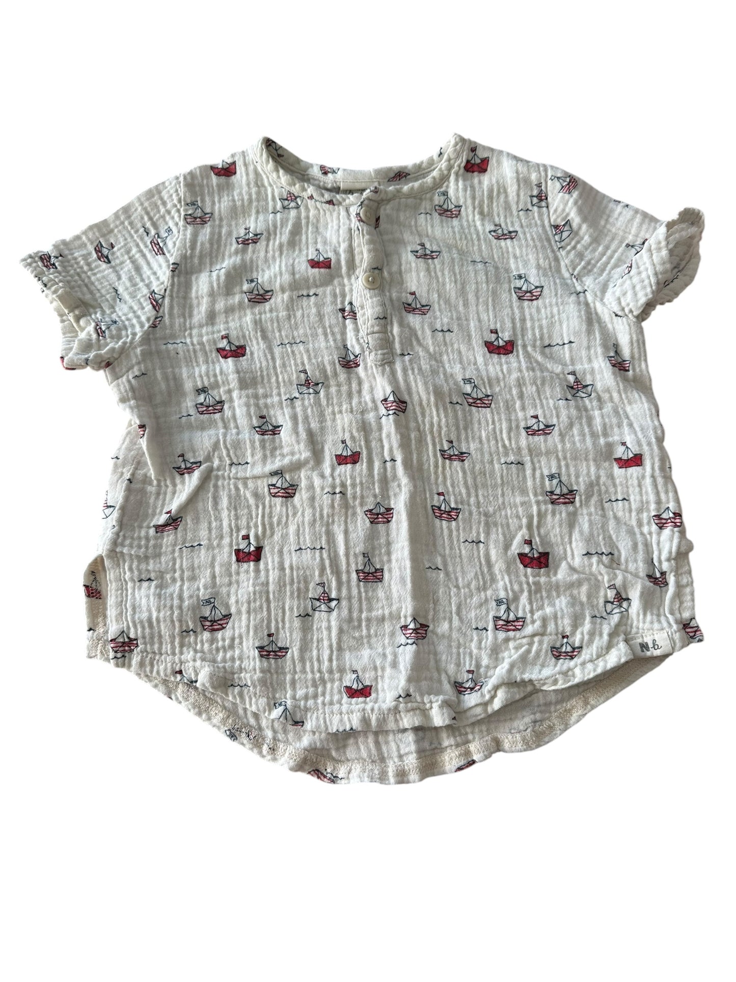 Nature Baby Boats Tee - Size 4
