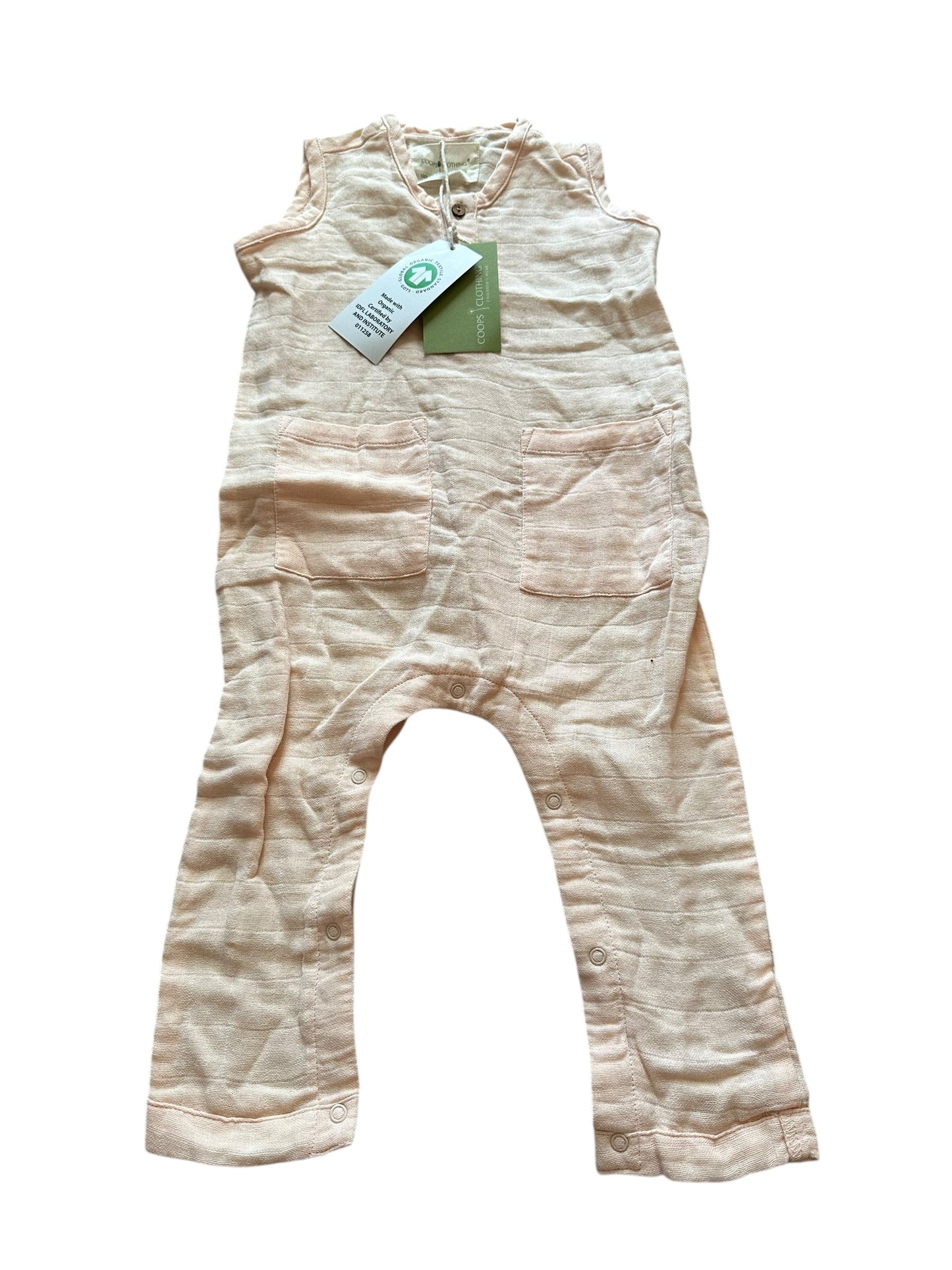 Coop Pink Overalls - Size 3-6 Months NEW