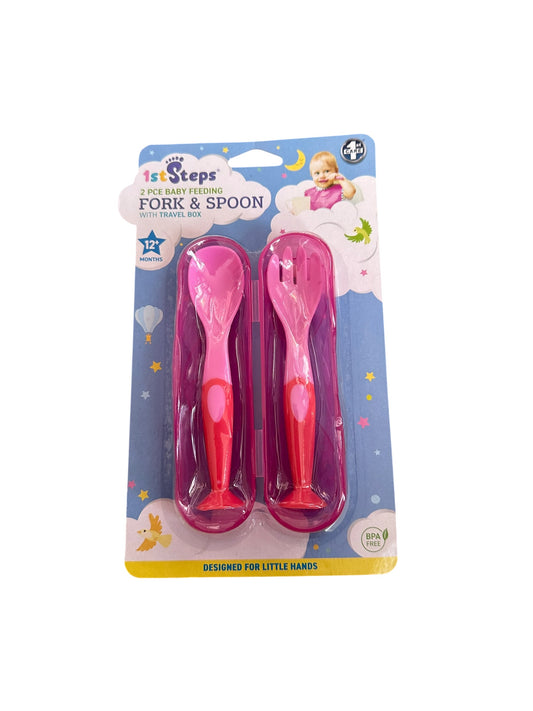 Fork and Spoon with Travel Case - NEW