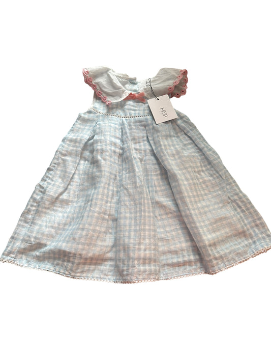 Gingham Blue Dress - Size 1.5-2 NEW