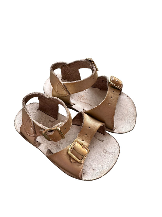 Golden Saltwater Sandals - Size 5