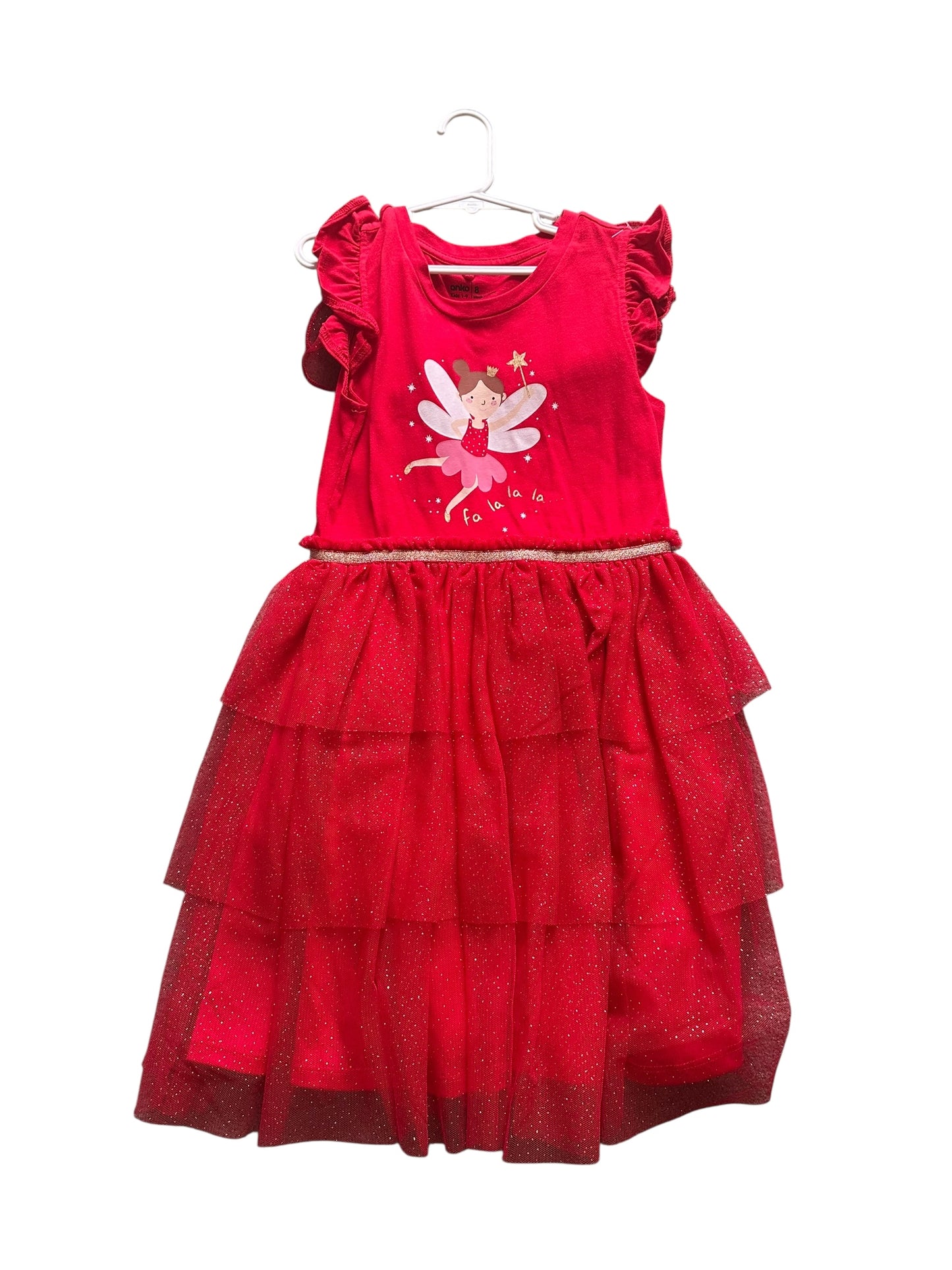 Fairy Wing Christmas Dress - Size 8