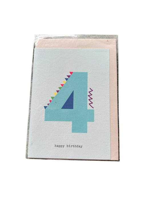 The Little Card Factory 4 Birthday Card