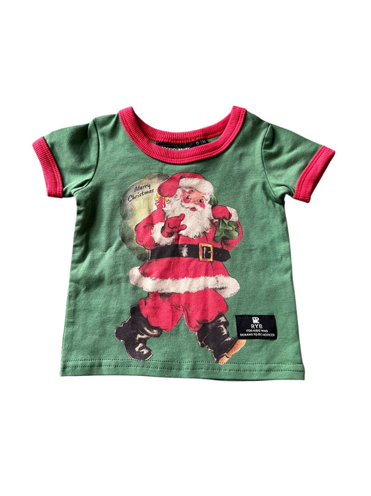 Rock Your Kid Santa Tee - Size 0-3 Months