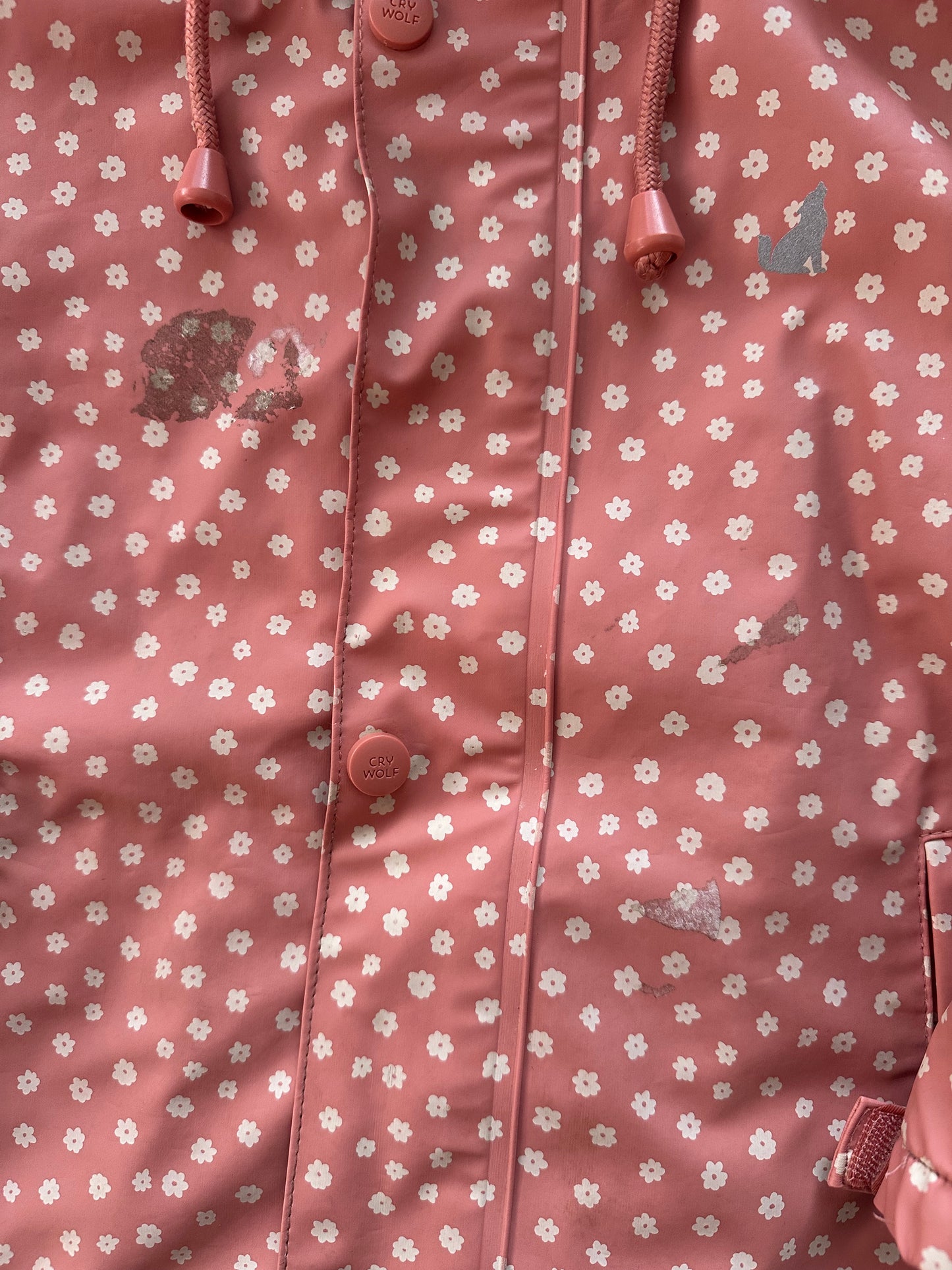 Crywolf Daisy Pink Raincoat - Size 3Y