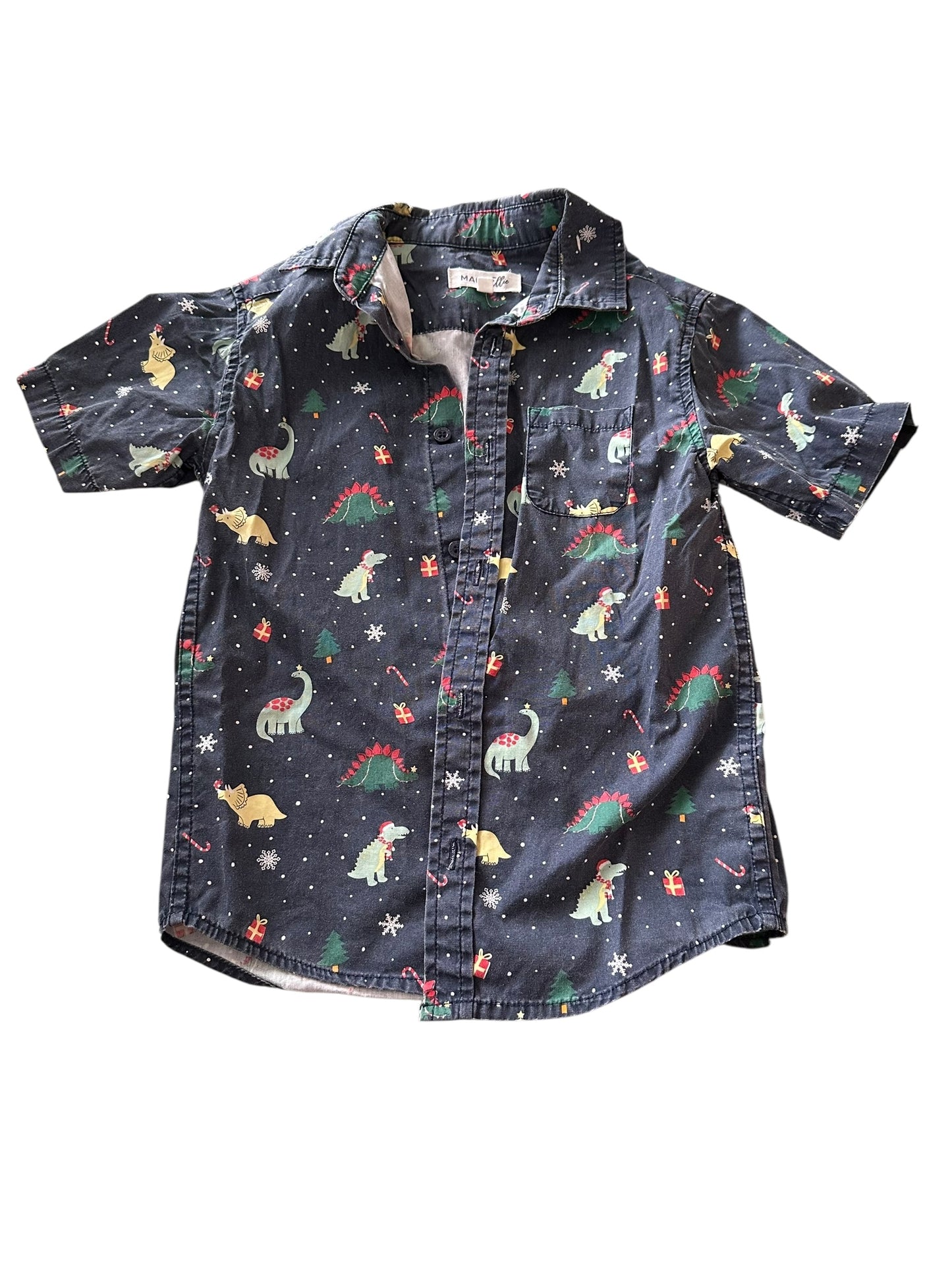 Mac + Ellie Collared Christmas Tee - Size 2-3